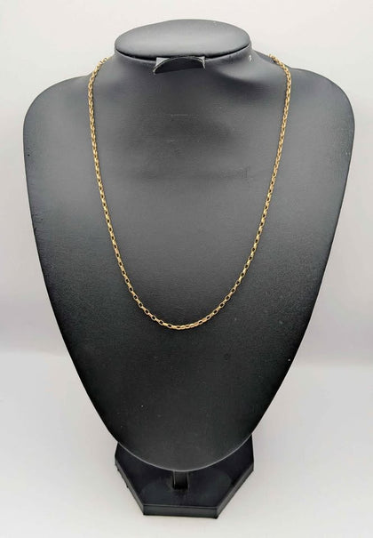 375 HALLMARKED 9CT, YELLOW GOLD, BOX LINK CHAIN, 20