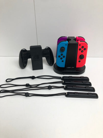 Venom Charging Station with 4 joycons and attachments plus joycon holder