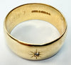 9ct yellow gold wedding band with diamond size Q 1/2