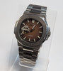Seiko Nautilus Mod Silver (Open Heart) - Chocolate Brown (NH38A) Automatic