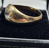 9ct Yellow Gold Ring With Clear Stone - 5.32G - Size U