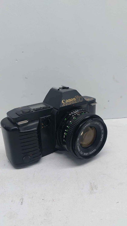 Canon T70 Multi Programme Vintage Film Camera With Canon 50mm Lens - Black - Unboxed