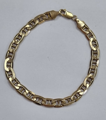 9ct Gold Anchor Link Bracelet 7.8