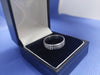 9K White Gold Ring, 375 Hallmarked & Tested, Zirconia Stones (SHINY CZ STONES) Weight: 3Grams, Size: L, Box Included