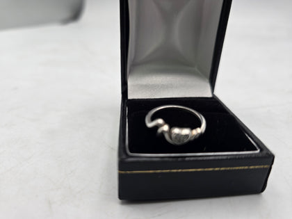 mum pave heart ring size K