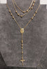 14ct Yellow Gold Rosary Necklace 20"+4"