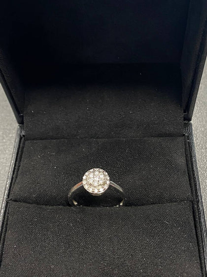 9ct 0.25kt Diamond Ring With Silver Band