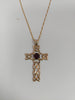 9ct Yellow Gold Chain & Cross Pendant - 1.8g Weight, 18" Length