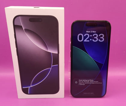 Apple iPhone 16 Pro - 128GB - Black Titanium - Unlocked - Boxed - 100% Battery Helath