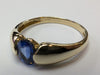 9CT GOLD RING WITH DARK BLUE STONE SIZE T 2.65G PRESTON STORE