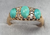 18ct Gold Ring Turquoise /Diamond Ring Size N