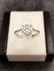 9ct White Gold Diamond Heart Cluster Ring Size
