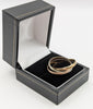 9CT 375 HALLMARKED, YELLOW GOLD/ROSE GOLD/WHITE GOLD, TRI RING, SIZE:T/9.5, 5,4G