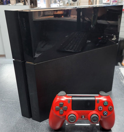 Playstation 4 Console - 500GB - Black - With Red Controller (V2)