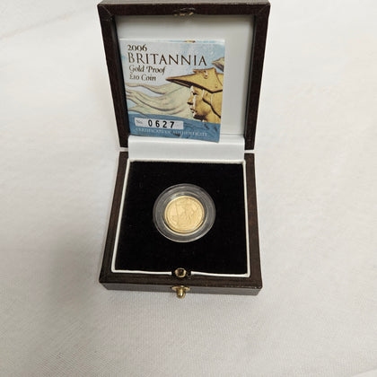 2006 Britannia £10 Gold Proof 1/10oz Coin Box Coa