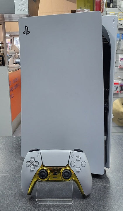 Playstation 5 Disk Edition Console - 825GB - White - With Controller (Custom faceplate)