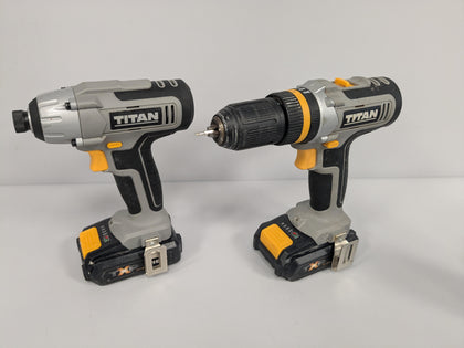 Titan 18V Driil & Impct Driver Set