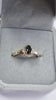 9ct gold sapphire & diamond ring size R 1/2