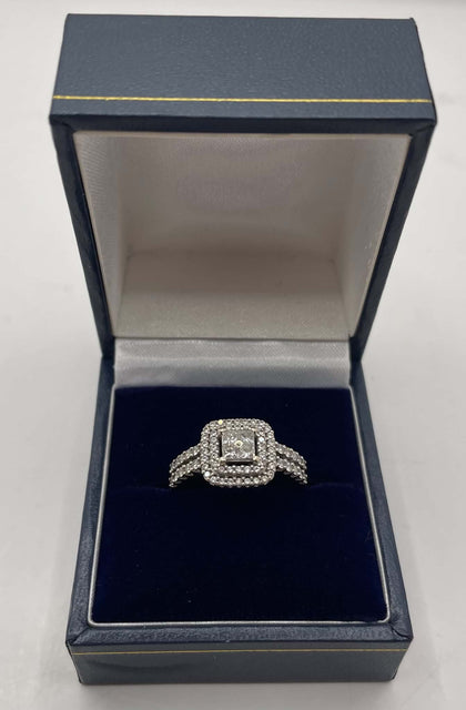 18ct White Gold Ring (O)