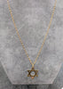 9ct Yellow Gold Star of David Pendant & Belcher Chain