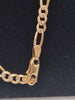 9ct Yellow Gold 3-In-1 Figaro Chain Necklace With CZ Stones - 9.07 Grams - 18" Long