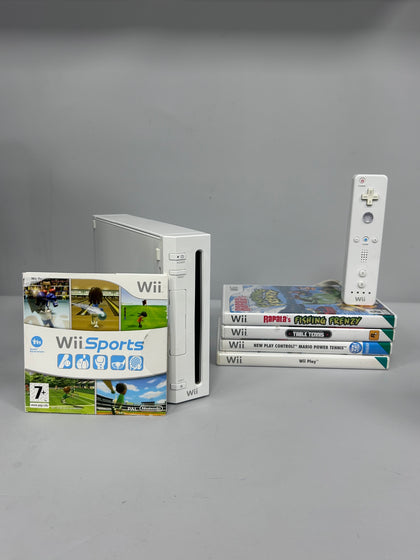 Nintendo Wii Console 5 Game Package
