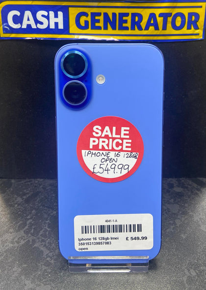 Apple iPhone 16 128 GB - Ultramarine 100% Battery Health