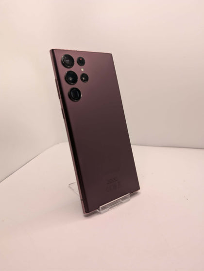 Samsung Galaxy S22 Ultra 5G Dual Sim 128GB Burgundy - Clear Damage On Screen