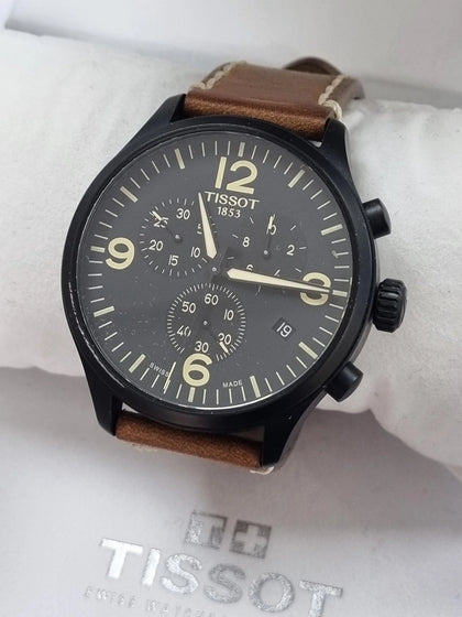 Tissot Chronograph XL leather watch