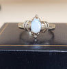9ct Yellow Gold Ring With White Stone - 1.94G - Size P - Hallmarked