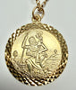 9ct gold St Christopher with chain 20"