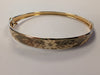 9ct Gold Patterned Bangle