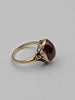 9ct Yellow Gold Ring With Red Stone - 3.73 Grams - Size R