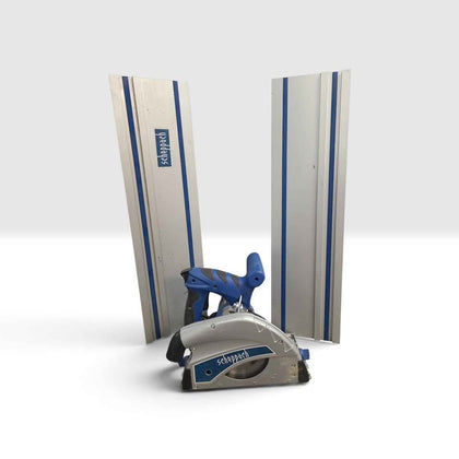 Scheppach PL55 1200W Plunge Saw + 2x 0.7m Guide Rails – Circular Saw