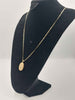 (375 Hallmarked&Tested) 9K 10.6G Gold Chain With Flower Engraved Locket, 30" In Length
