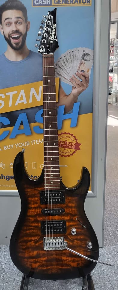 Ibanez GIO GRX70QA - TRB Electric Guitar Transparent Orange Burst