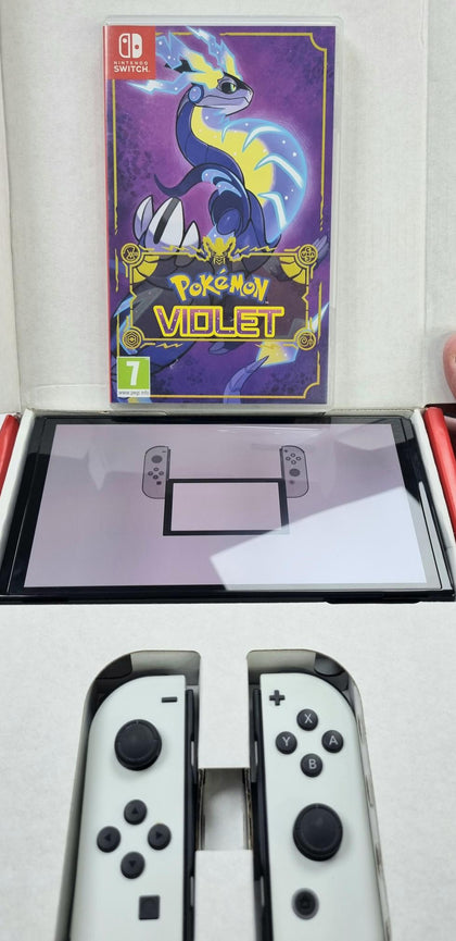 Nintendo Switch OLED Model - White with Pokemon Violet.