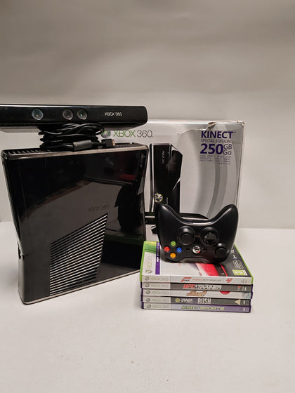 Xbox 360 S 250GB with Kinect 5 game package