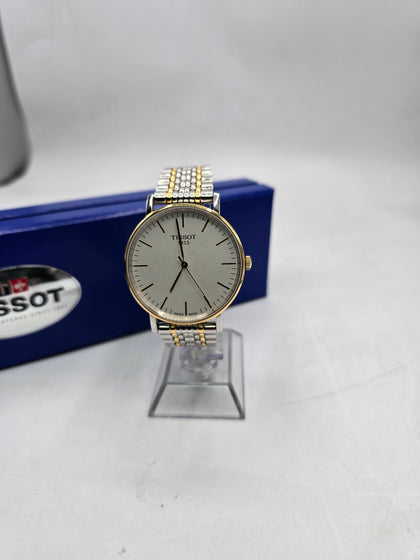 tissot 1853 silver gold colour watch