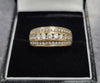 9CT - Yellow Gold Ring With CZ Stones - 3.77g - Size O. Hallmarked