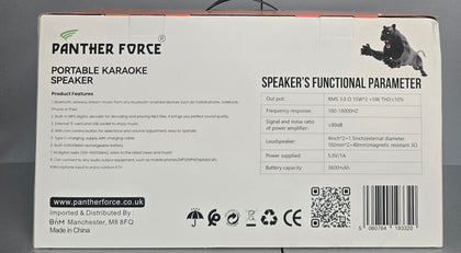 Panther Force PF306 Portable Karaoke Speaker with Wireless Mics** COLLECTION ONLY