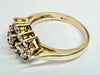 9ct yellow gold cluster ring size M 1/2