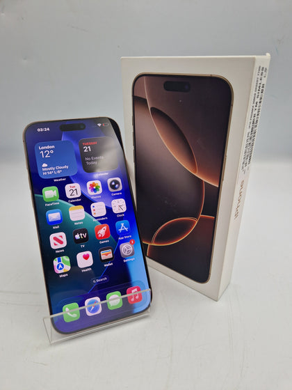 Apple iPhone 16 Pro Max 256GB Gold smartphone unlocked boxed (94% batt health)