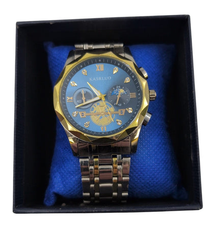 Kasrluo Men's Stainless Steel Bracelet Watch 