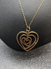 9CT GOLD 18" CHAIN/NECKLACE WITH LARGE HEART PENDANT PRESTON STORE