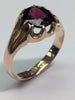 9ct Gold Ring With Large Red Stone - Size U