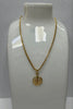 22ct khanda Pendant + Chain , 15.6" Long, 12.44g - ** Hallmarked **
