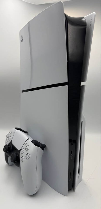 Sony PlayStation 5 Slim Disc Edition, 1TB, White, Unboxed, with Dual sense Controller