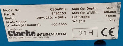 * collection only * Clarke woodworker scroll saw compact benchtop tool cutting depth up to 50mm Boxed