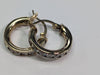 9ct Gold Cz Hoop Earrings
